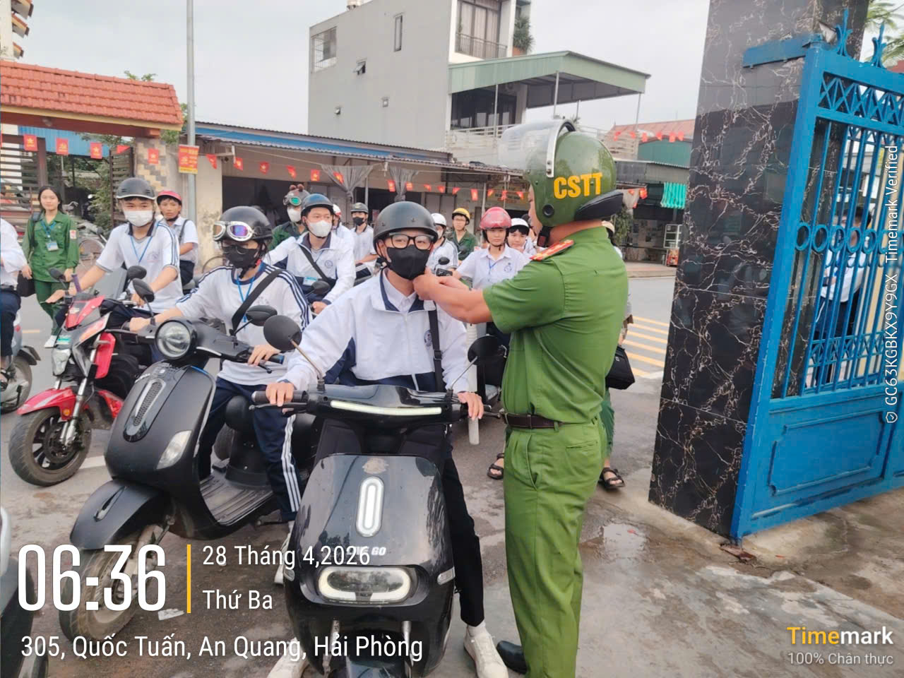 Công an xã An Quang: Tăng cường tuyên truyền, kiểm tra chấp hành Luật An toàn giao thông; bạo lực học đường của học sinh